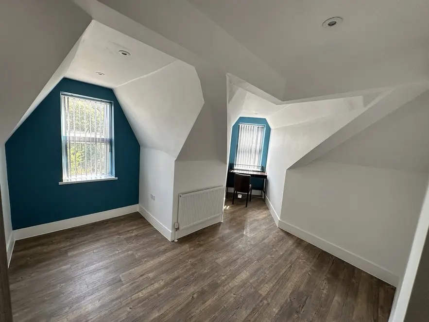 Private upper-floor room in the Darnall home